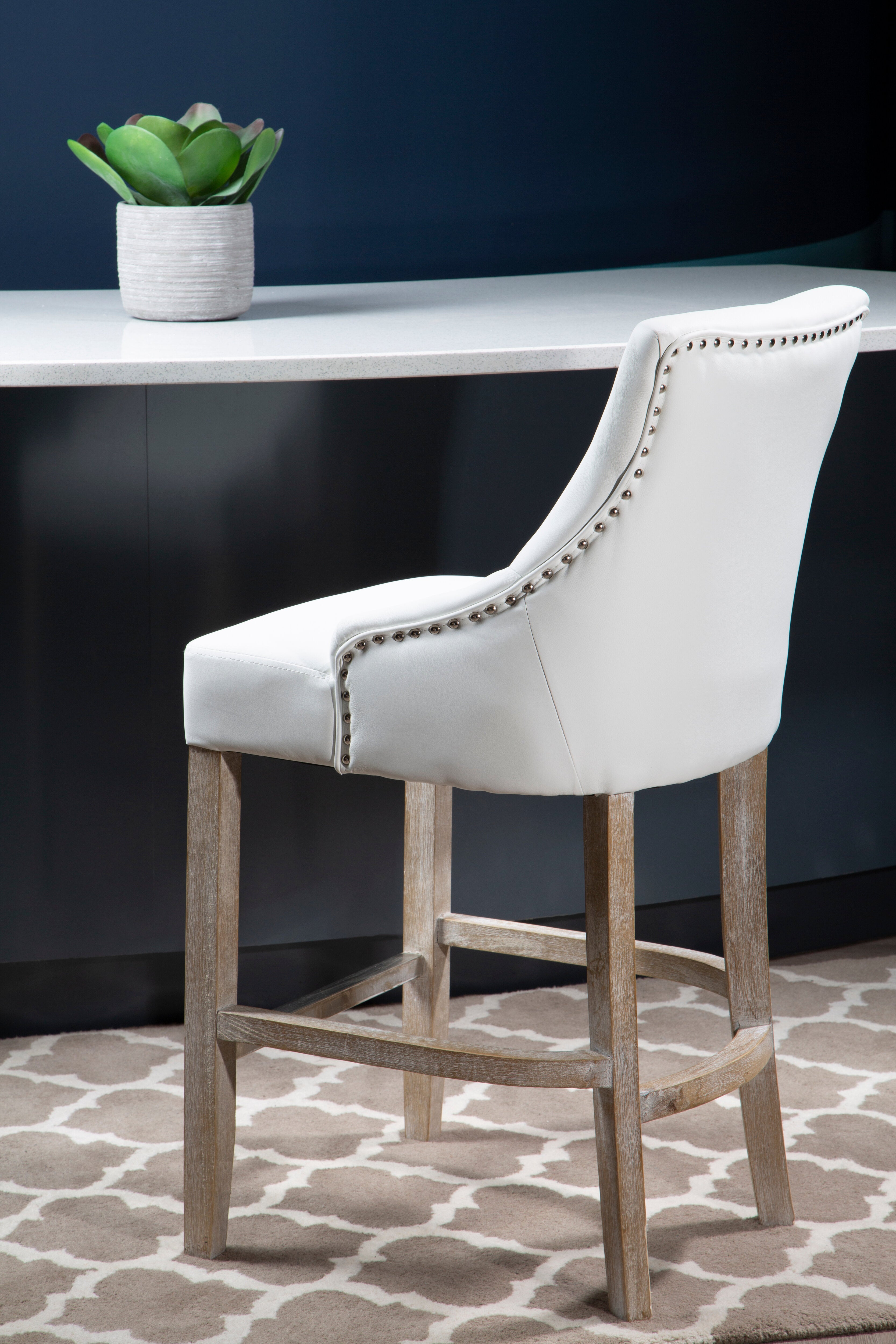 Candace Townhouse Ivory Bar Stool
